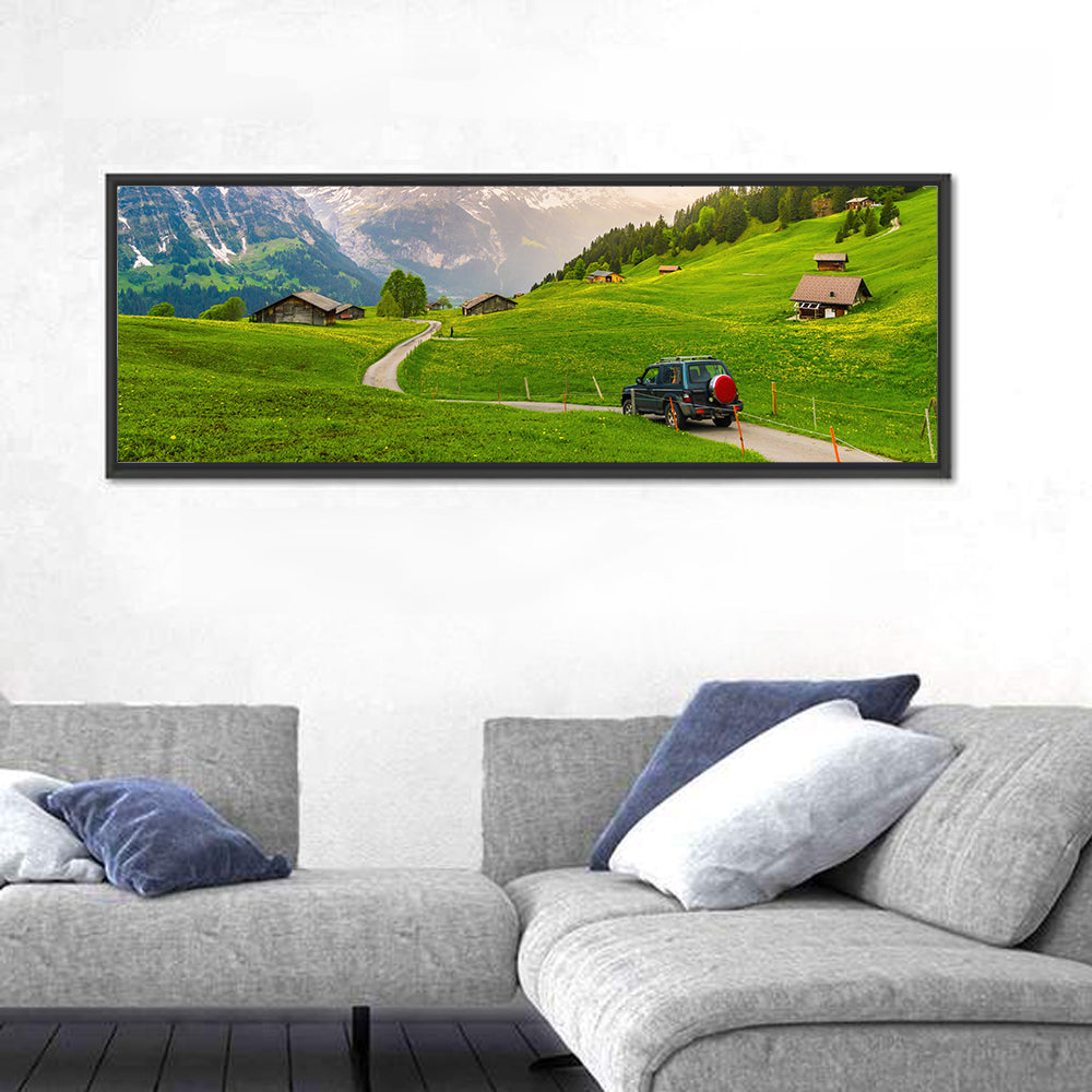 Grindelwald Alpine Village Road Wall Art