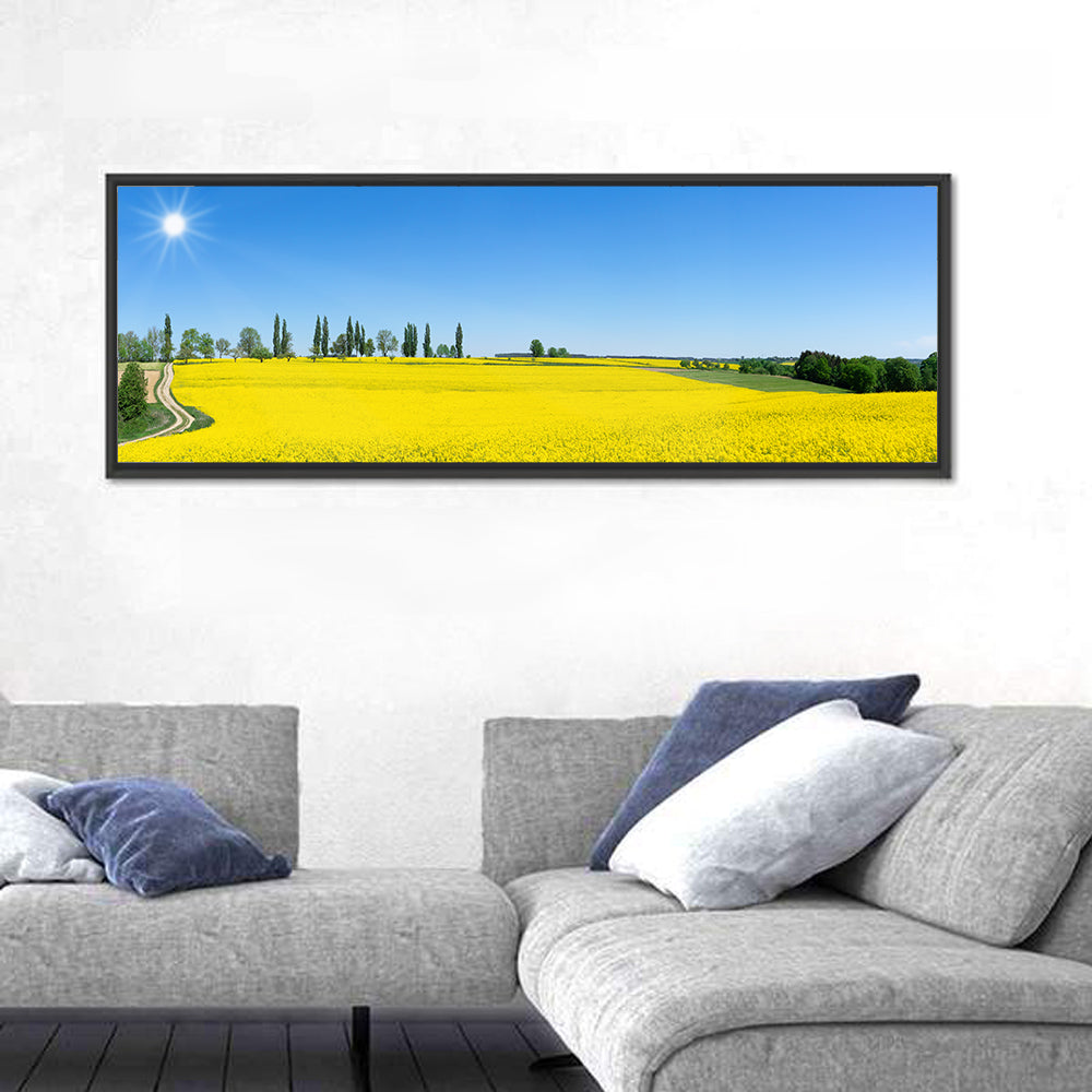 Winding Path Through Rapeseed Field Wall Art