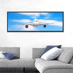 Front View Airliner with Motion Blur Wall Art