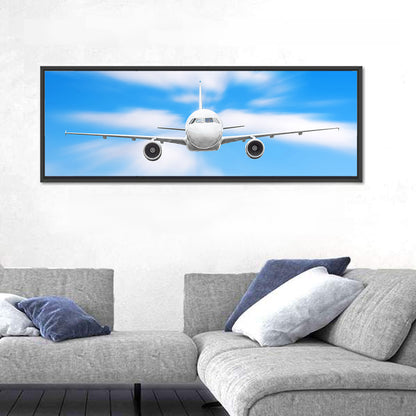 Front View Airliner with Motion Blur Wall Art