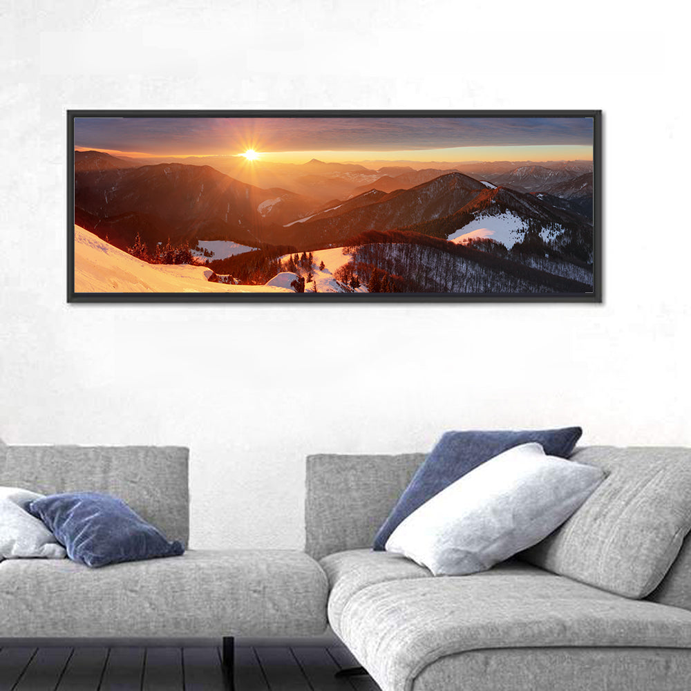 Slovakia Winter Mountain Sunset Wall Art