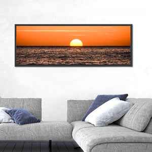 Sun Setting In The Sea Wall Art