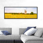 Dudutki Windmill in Golden Fields Wall Art