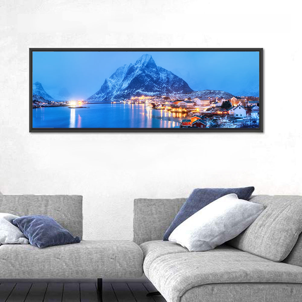 Reine Harbor at Twilight Wall Art