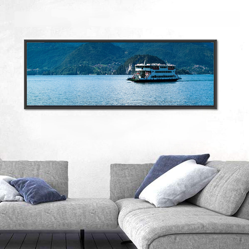 Blue Ferry on Lake Como Wall Art