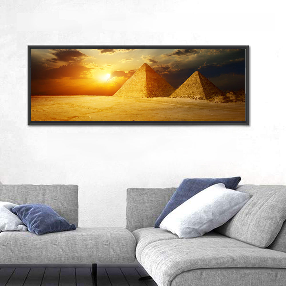 Great Pyramids of Giza at Dusk Wall Art