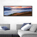 Mt Tetnuld Sunrise Over Clouds Wall Art