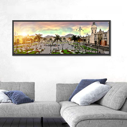 Plaza Mayor, Lima Sunset Wall Art