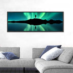 Northern Lights Over Mountain Lake, Norway Wall Art