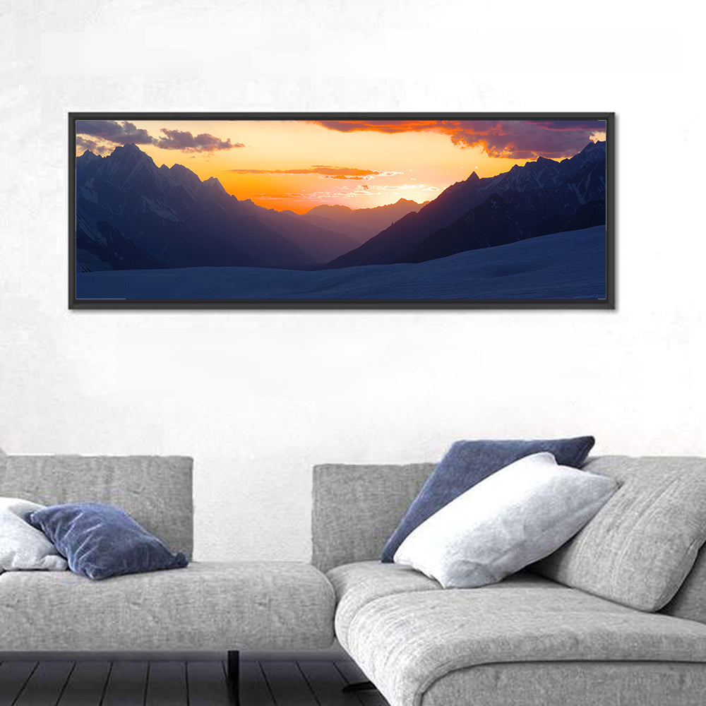 Hispar Pass Sunset Wall Art