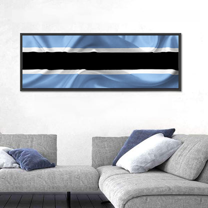 Waving Flag Of Botswana Wall Art