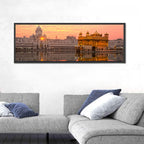 Golden Temple at Sunset Wall Art