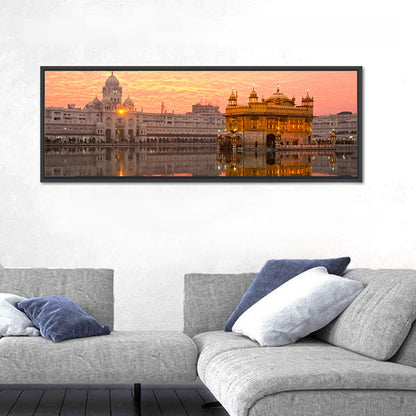 Golden Temple at Sunset Wall Art