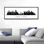 New York Skyline Silhouette Wall Art