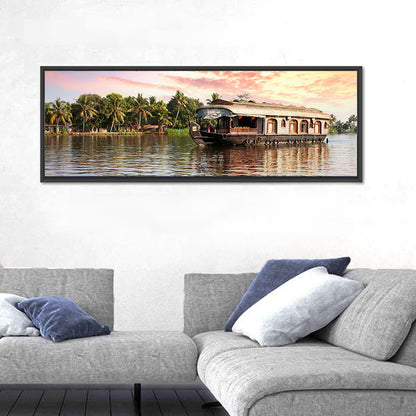 Houseboat at Sunset Wall Art