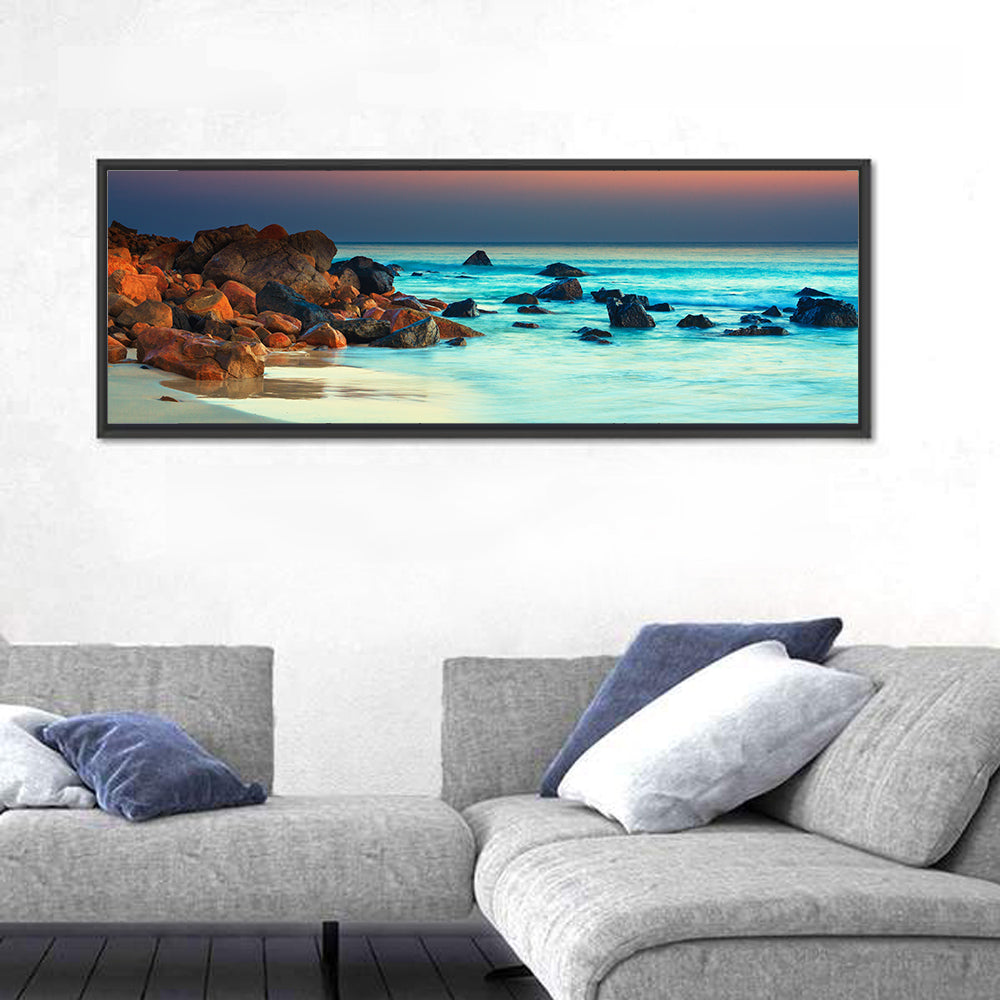 Sunset Over Volcanic Shoreline Wall Art