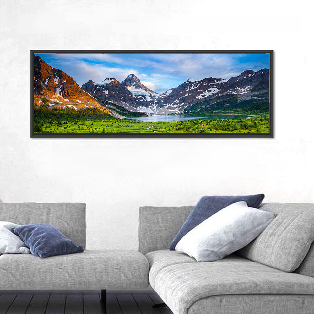Mount Assiniboine Glacier and Magig Lake Wall Art
