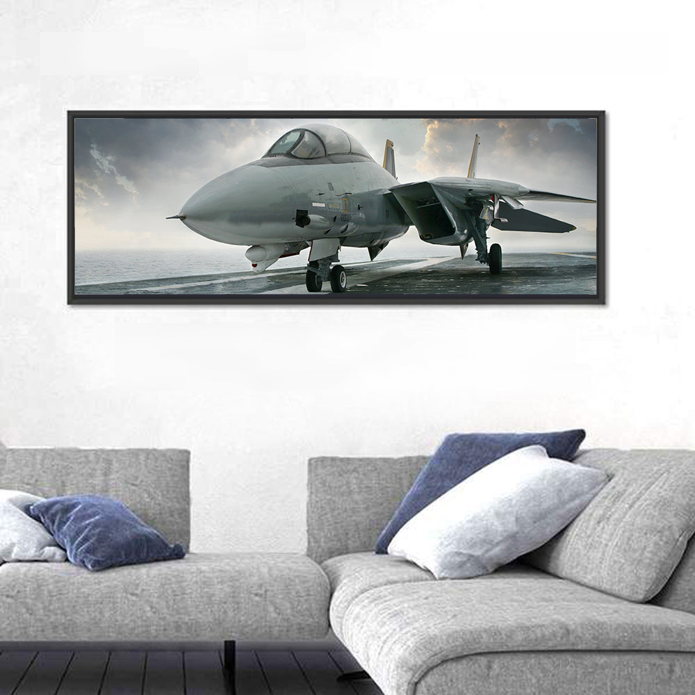 Swept-wing Jet on Flight Deck Wall Art
