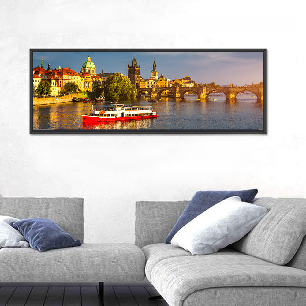 Charles Bridge at Golden Hour Wall Art