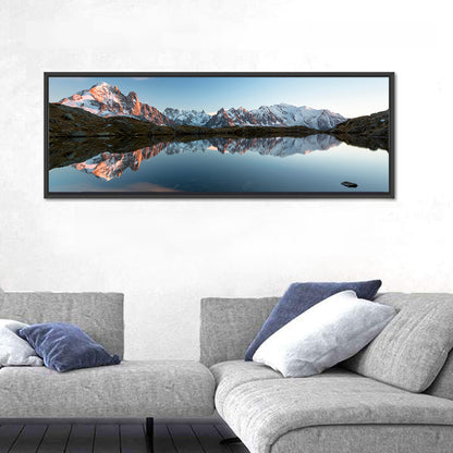 Lac de Chésserys With Mountains Of Chamonix Wall Art