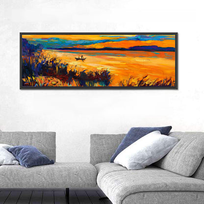 Impressionist Lake Sunset Wall Art