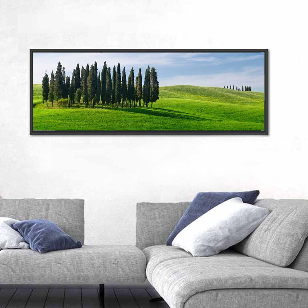 Tuscany Rolling Hills with Cypresses Wall Art