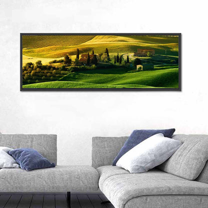 Tuscany Fields at Golden Hour Wall Art