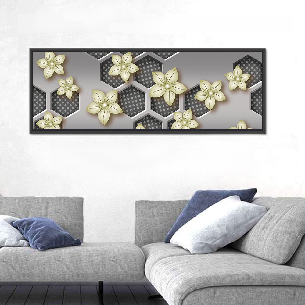 Honeycomb 3d Flower Mural Wall Art