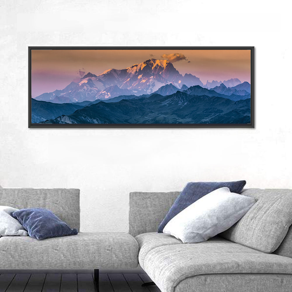 Sunset On Mont Blanc Wall Art