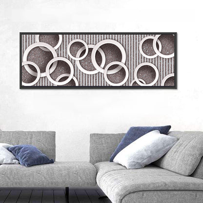 Layered White Circles Wall Art