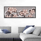 3d Floral Rings in Pink and Gray Wall Art