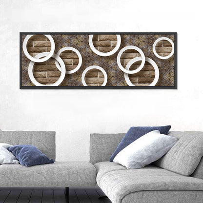 Flower Rings Over Brick and Tile Wall Art