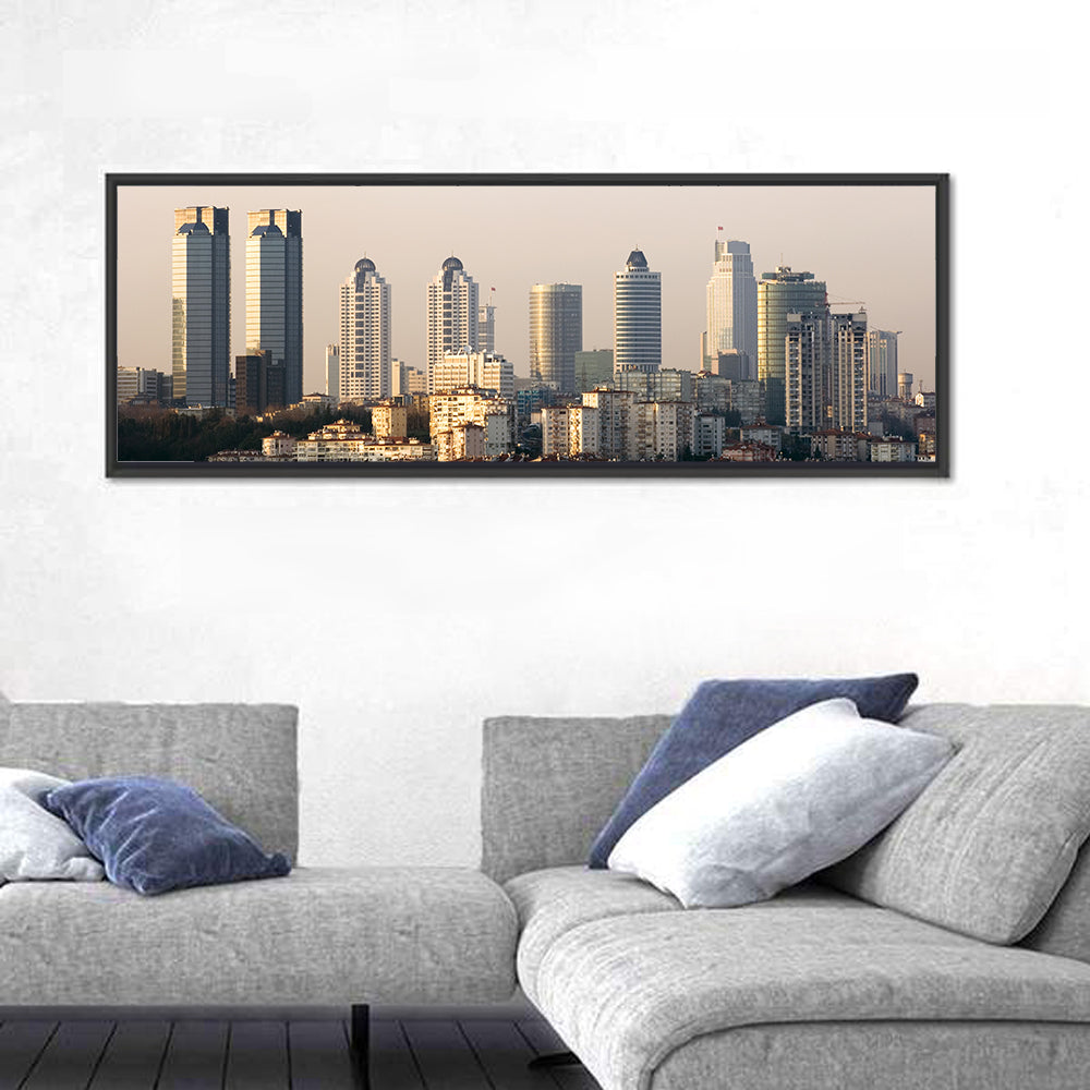 Istanbul Levent Skyline at Golden Hour Wall Art