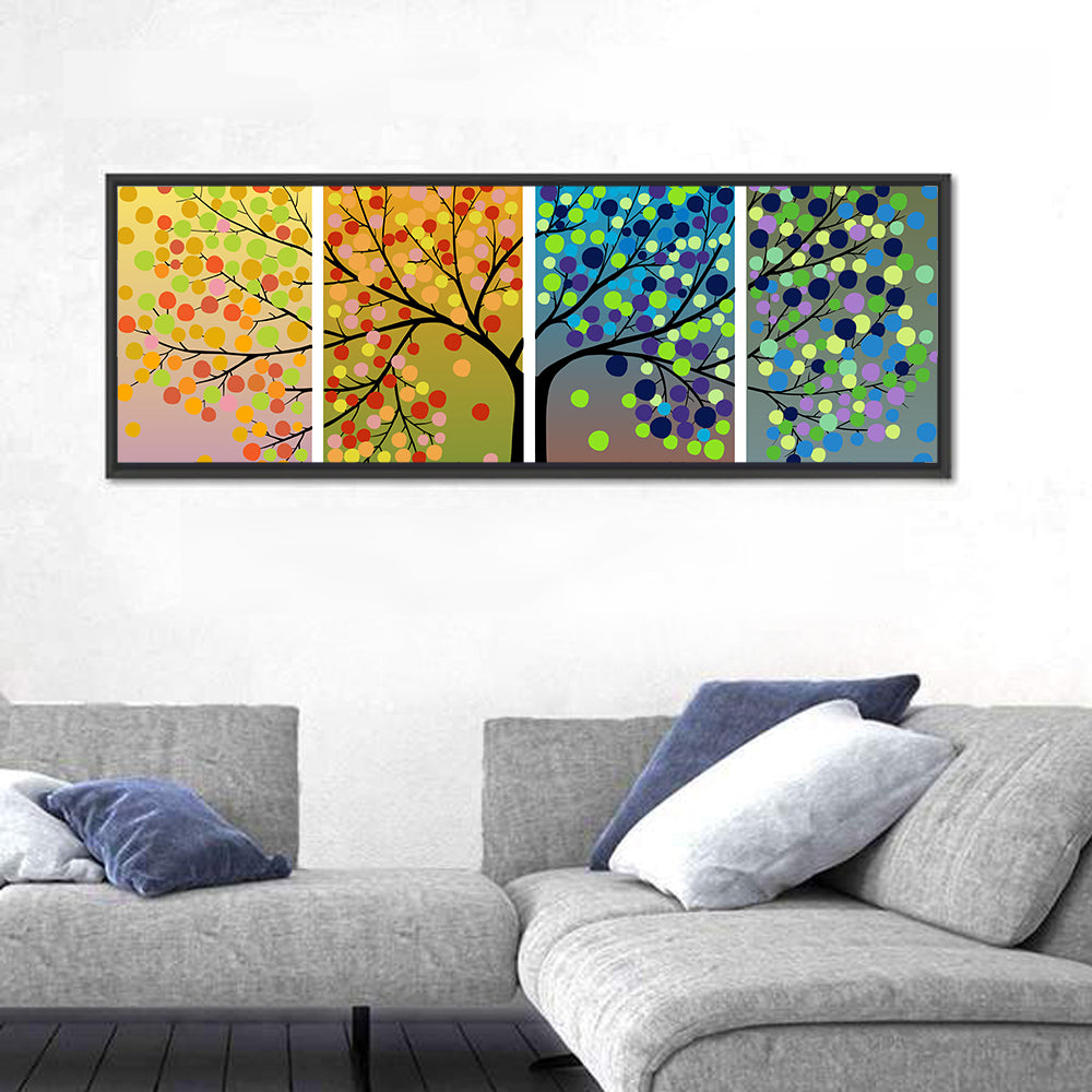 Tree Through Four Seasons Wall Art