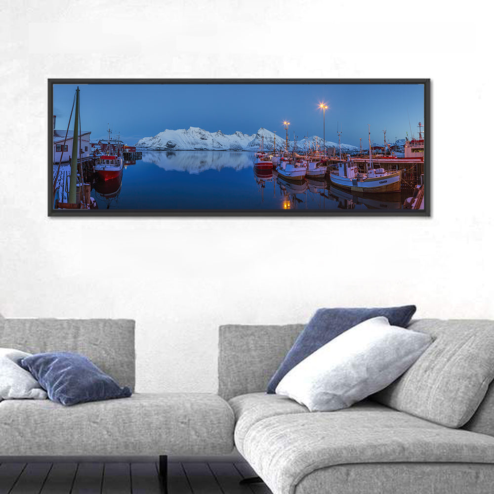 Lofoten Harbor at Dusk Wall Art