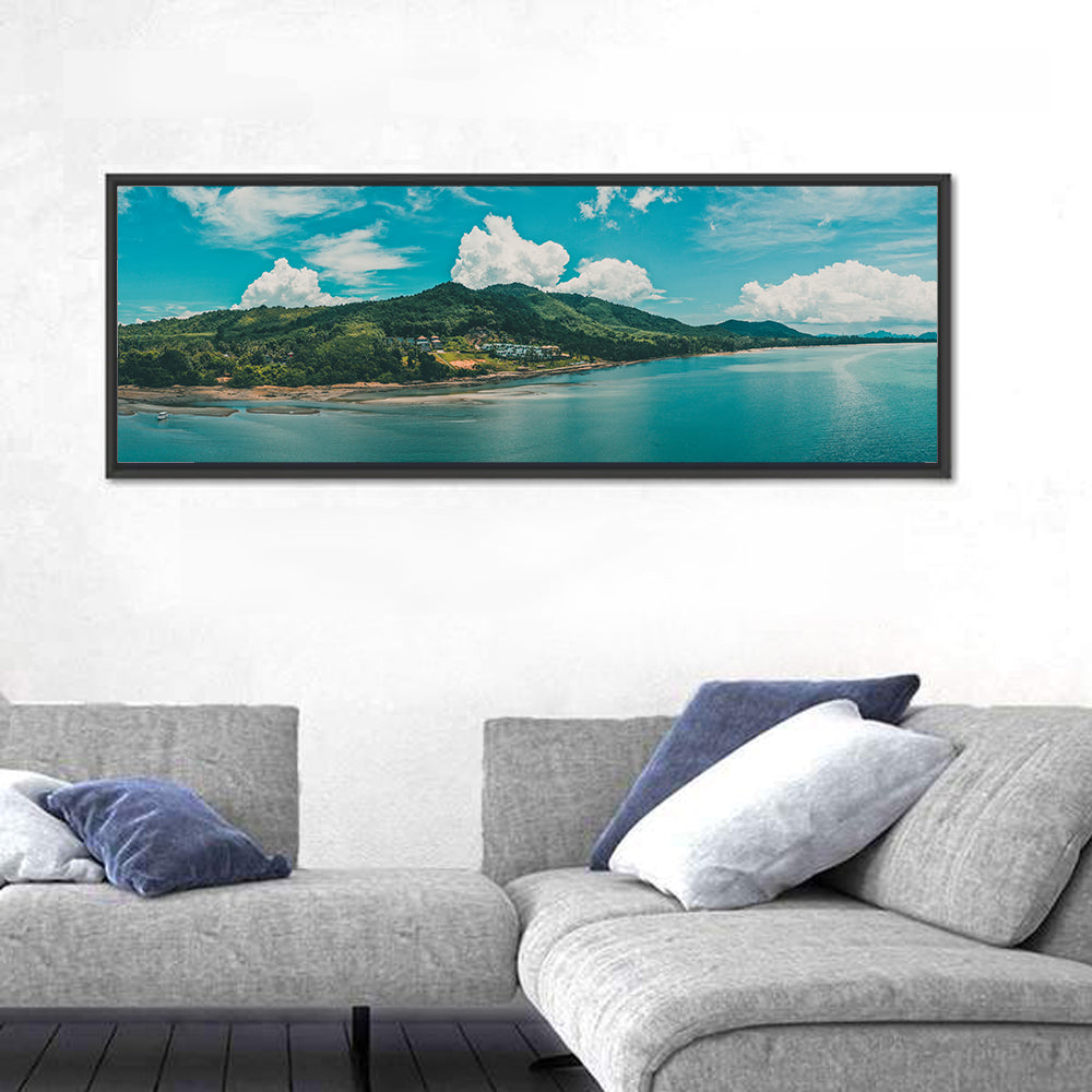 Aerial View of Koh Yao Yai Wall Art in a room, panoramic