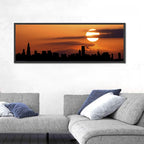Chicago Skyline at Sunset Wall Art