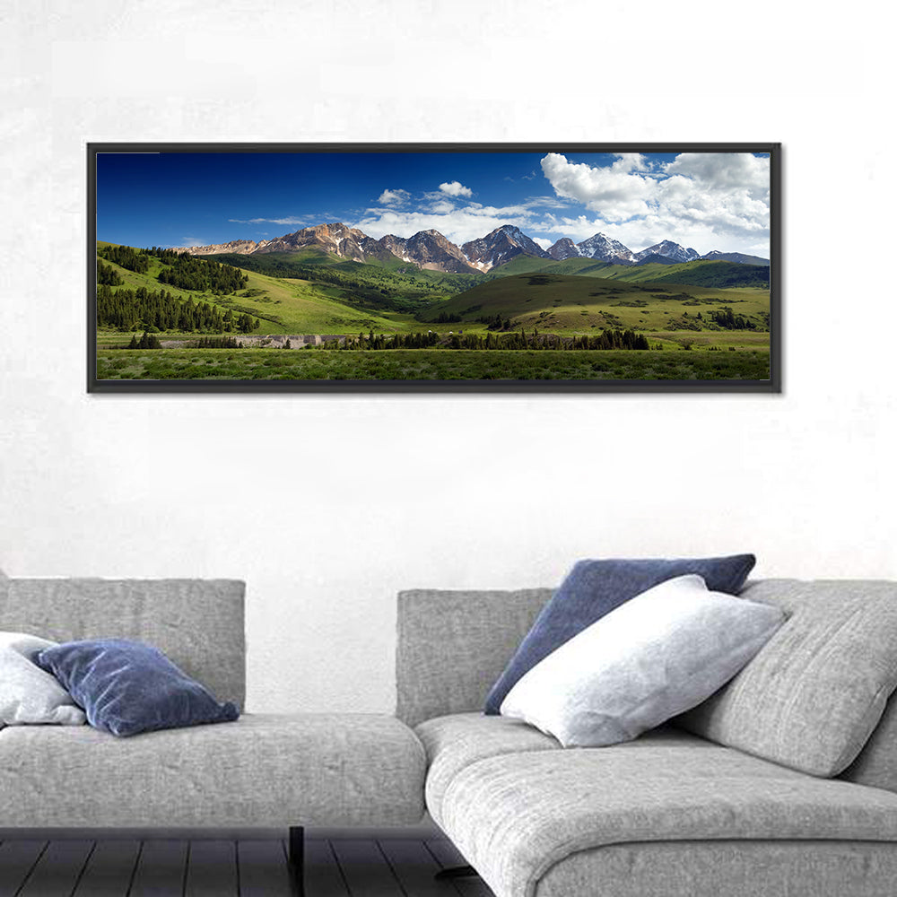 Bashi Valley, Kirghistan Wall Art in a room, panoramic