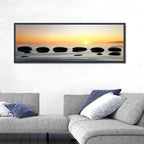 Zen Stones at Sunset Wall Art