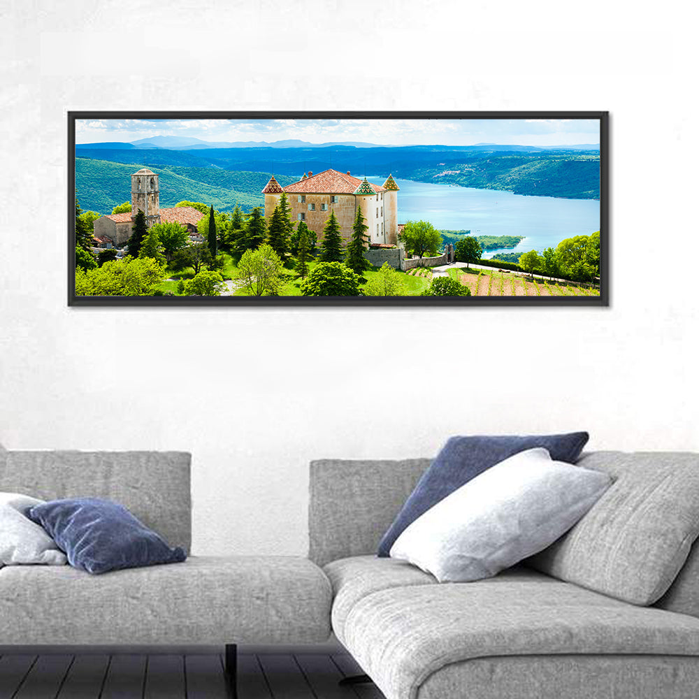 Château D'esparron and Village Church Wall Art
