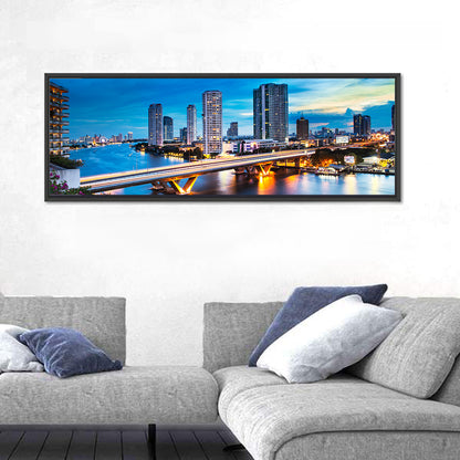 Chao Phraya River at Night, Bangkok Wall Art