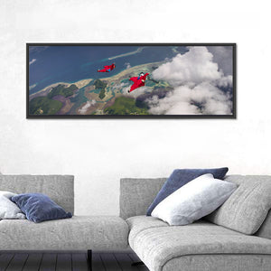 Wingsuit Flying Over Palau Coast Wall Art