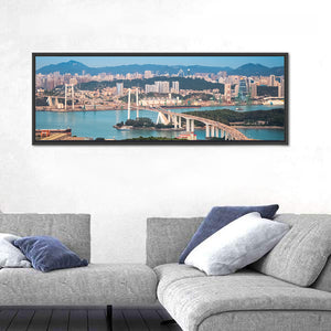 Xiamen Haicang Bridge At Dusk Wall Art