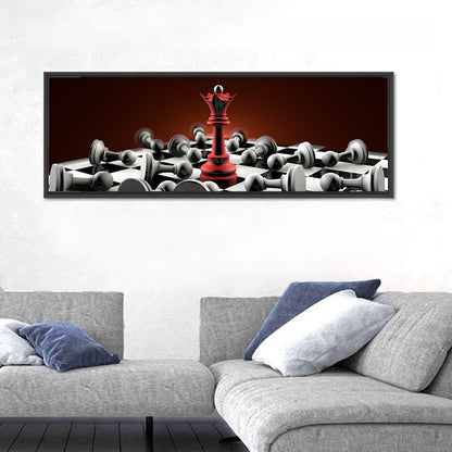 Red Queen Chess Composition Wall Art