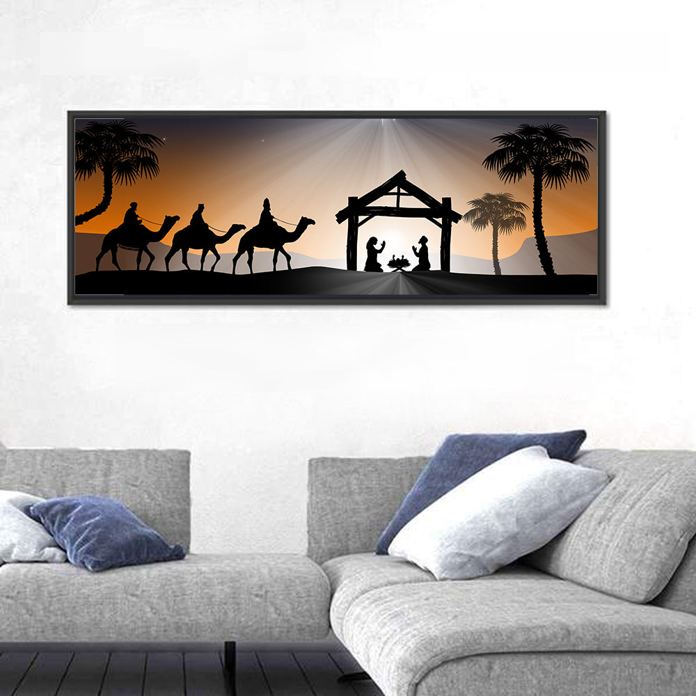 Desert Nativity Silhouette Wall Art