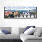Vltava River Bridges, Prague Wall Art