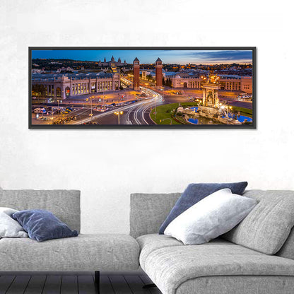 Plaça D'espanya at Night Wall Art