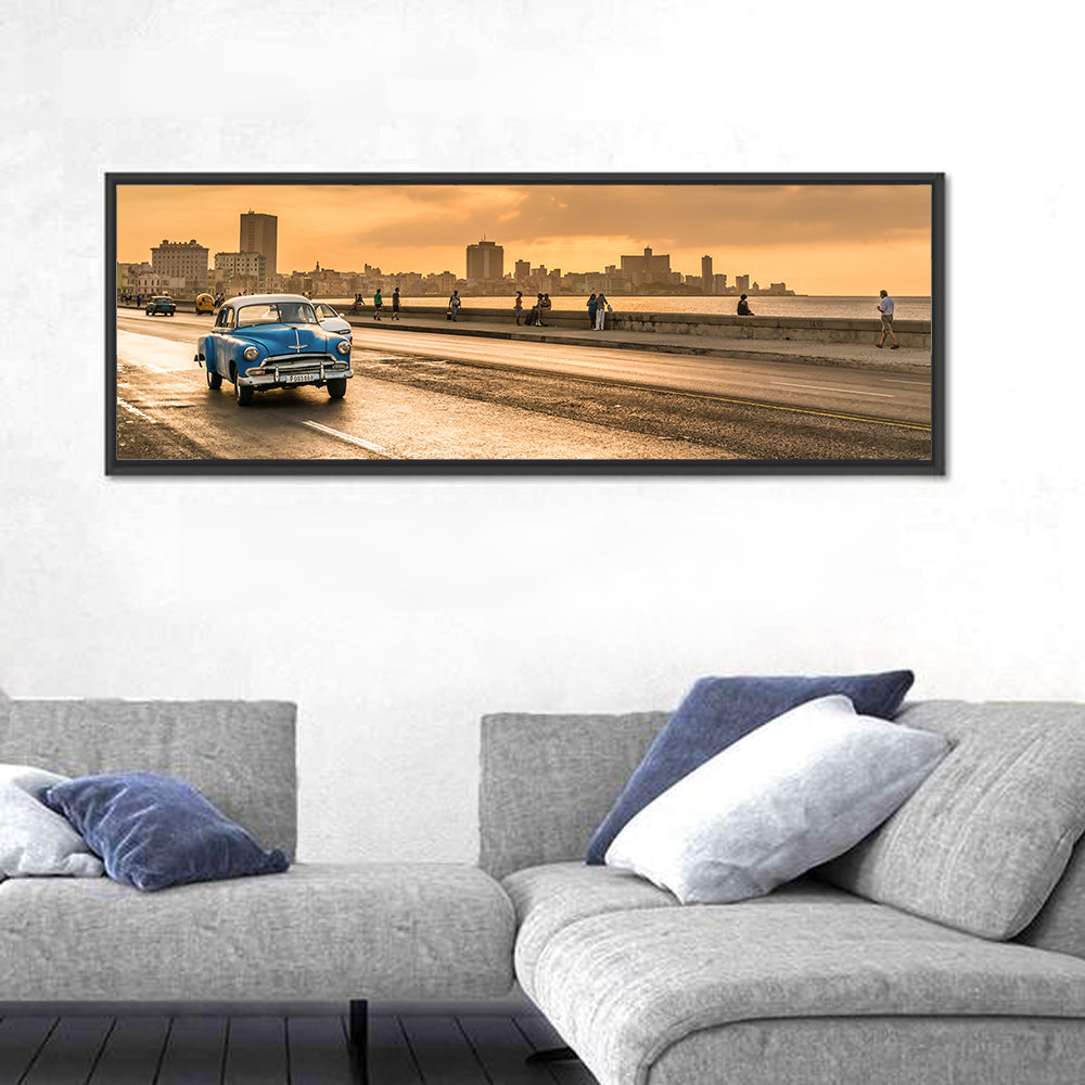 Havana Malecon Sunset Wall Art