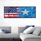 American and Somali Flags Wall Art