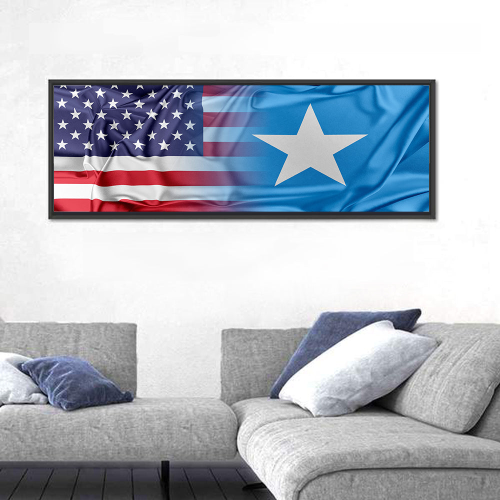 Flag Of USA & Somalia Wall Art